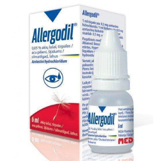 Allergodil, 0,5 Mg/ml-6ml x 1 Solução Col