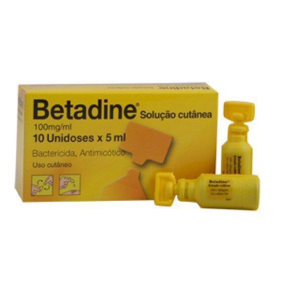 Betadine, 100 Mg/ml-5ml x 10 Solução Cutânea