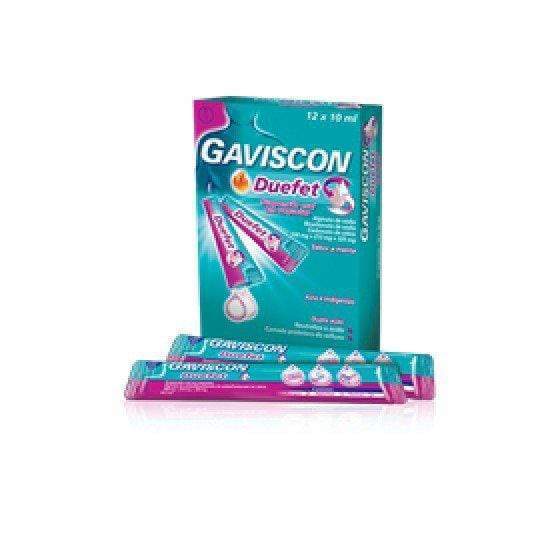 Gaviscon Duefet, 500/213/325 Mg x 12 Susp Oral Saquetas